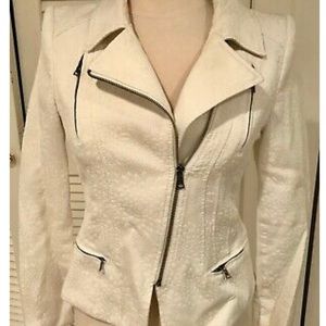 BCBG white Moto jacket